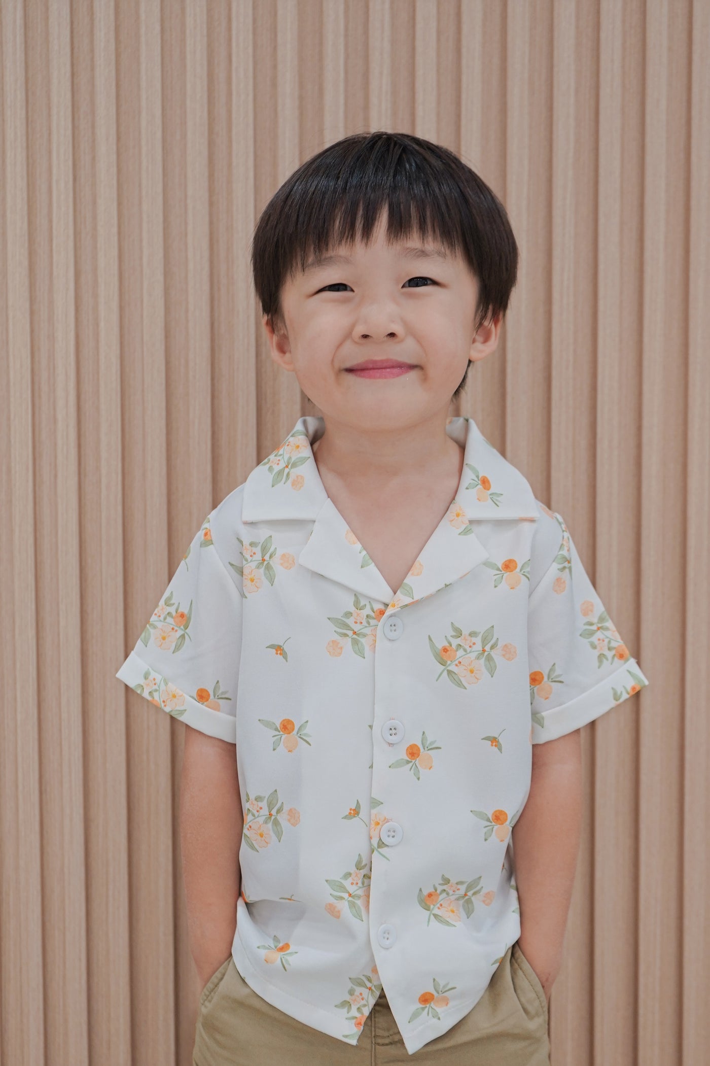 Abundance Blossoms Boy Relaxed Collar Shirt