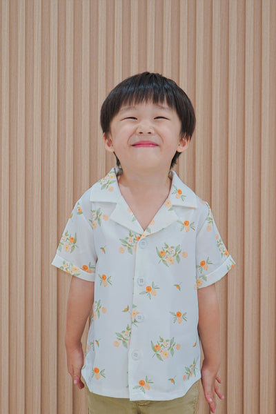 Abundance Blossoms Boy Relaxed Collar Shirt