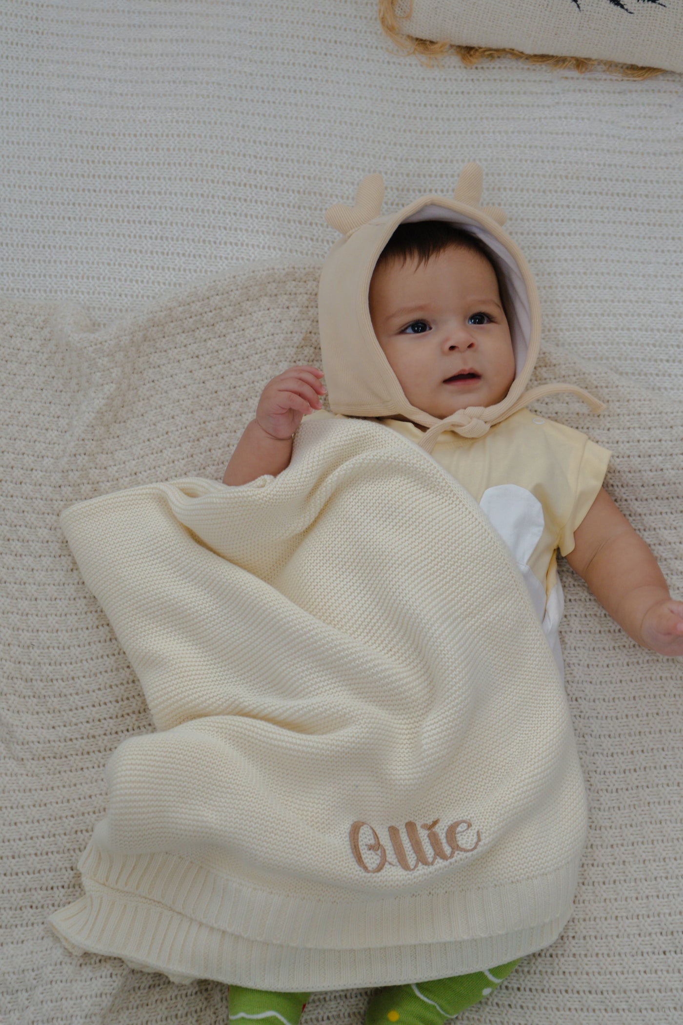 Christmas Baby Deluxe Gift Set - Reindeer with Personalised Blanket