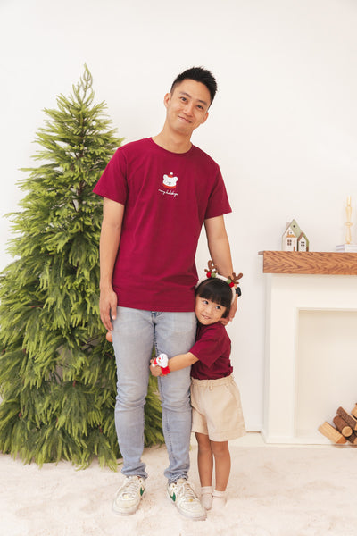 Merry Holidays Adult Maroon Relaxed Tee (Unisex)