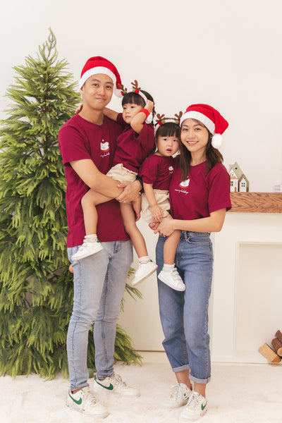 Merry Holidays Adult Maroon Relaxed Tee (Unisex)