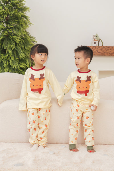 Soft Organic Cotton Christmas Pajamas Reindeer