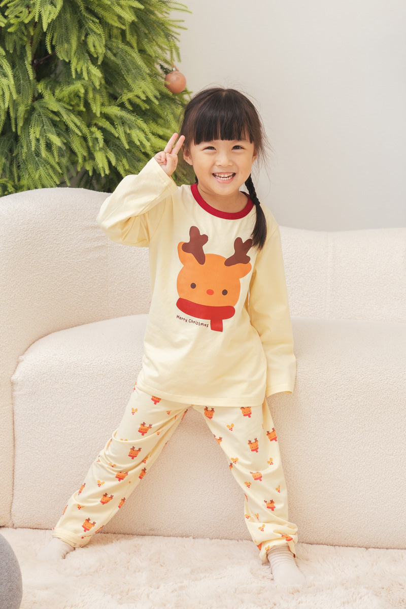 Soft Organic Cotton Christmas Pajamas Reindeer