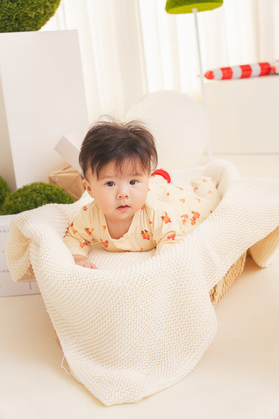 Soft Organic Cotton Christmas Sleepsuit Reindeer
