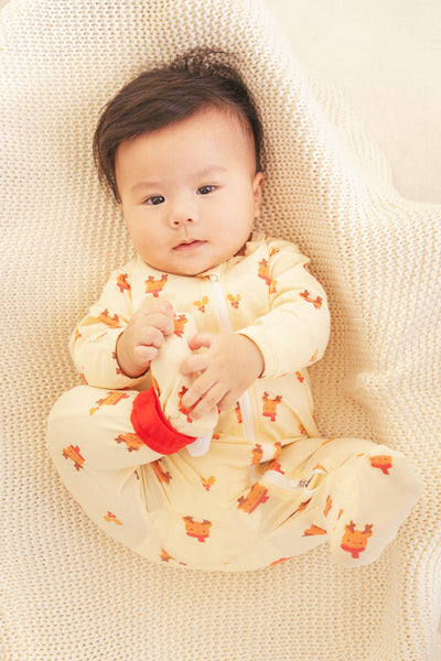 Soft Organic Cotton Christmas Sleepsuit Reindeer