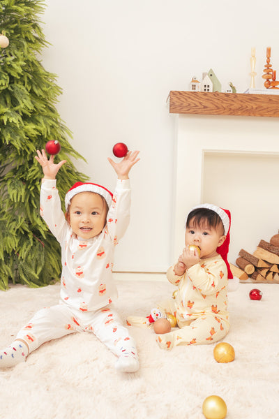 Soft Organic Cotton Christmas Sleepsuit Reindeer