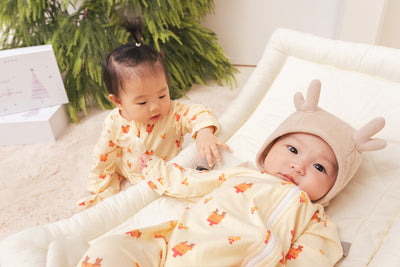 Soft Organic Cotton Christmas Sleepsuit Reindeer