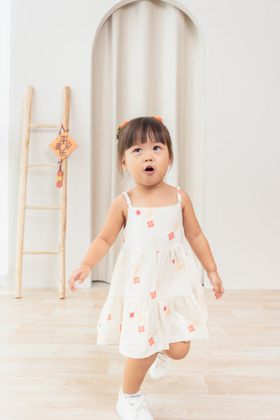 Blooming Gingko Girl Babydoll Tiered Dress