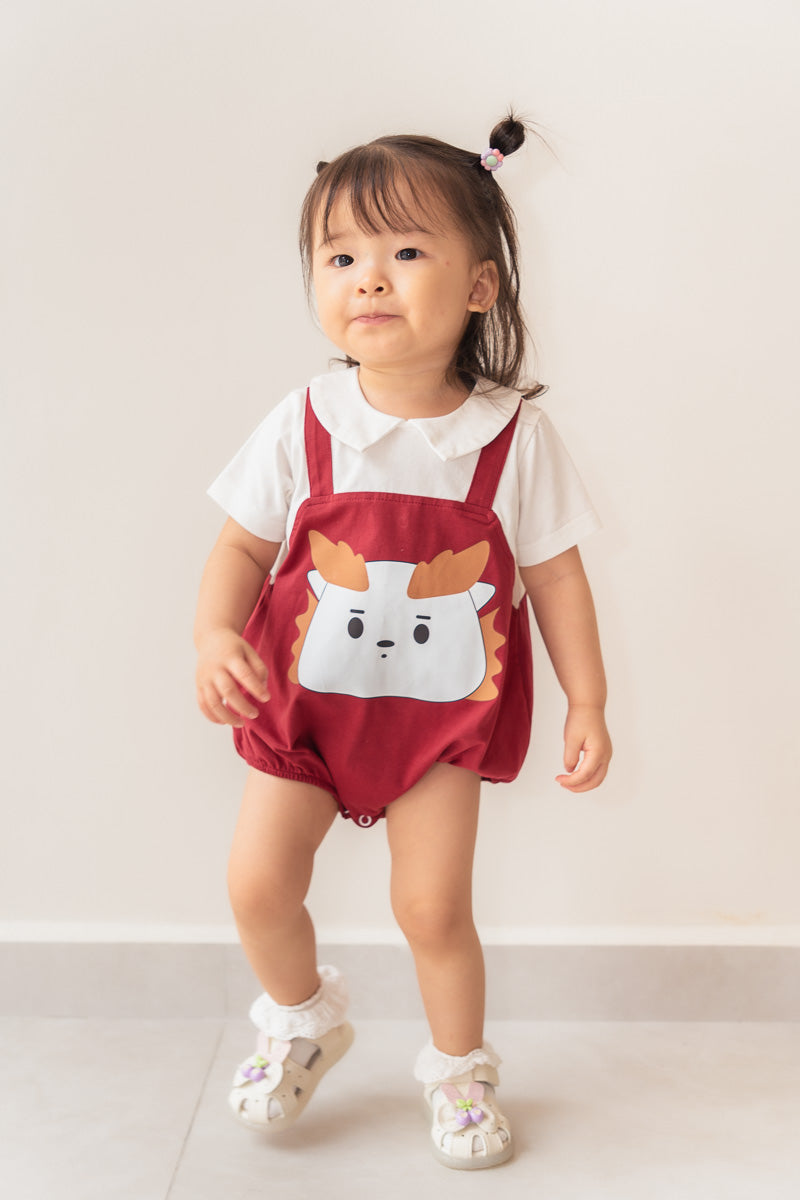 Mahjong Dragon Pong Baby Playsuit (Unisex)