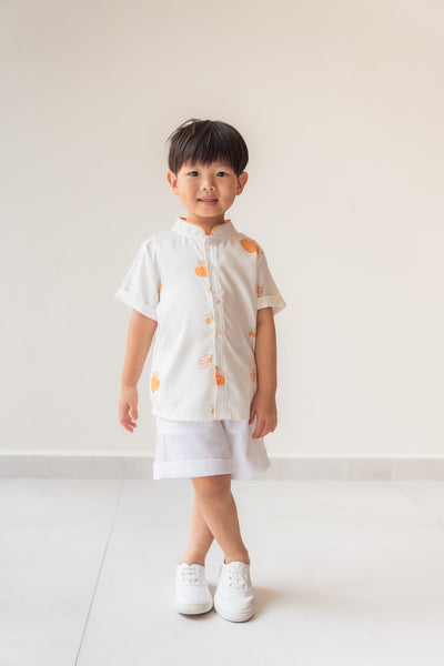 Prosperity Oranges Boy Mandarin Collar Shirt