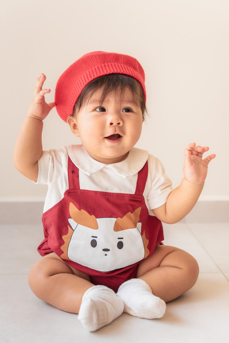 Mahjong Dragon Pong Baby Playsuit (Unisex)