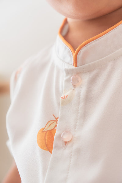 Prosperity Oranges Boy Mandarin Collar Shirt