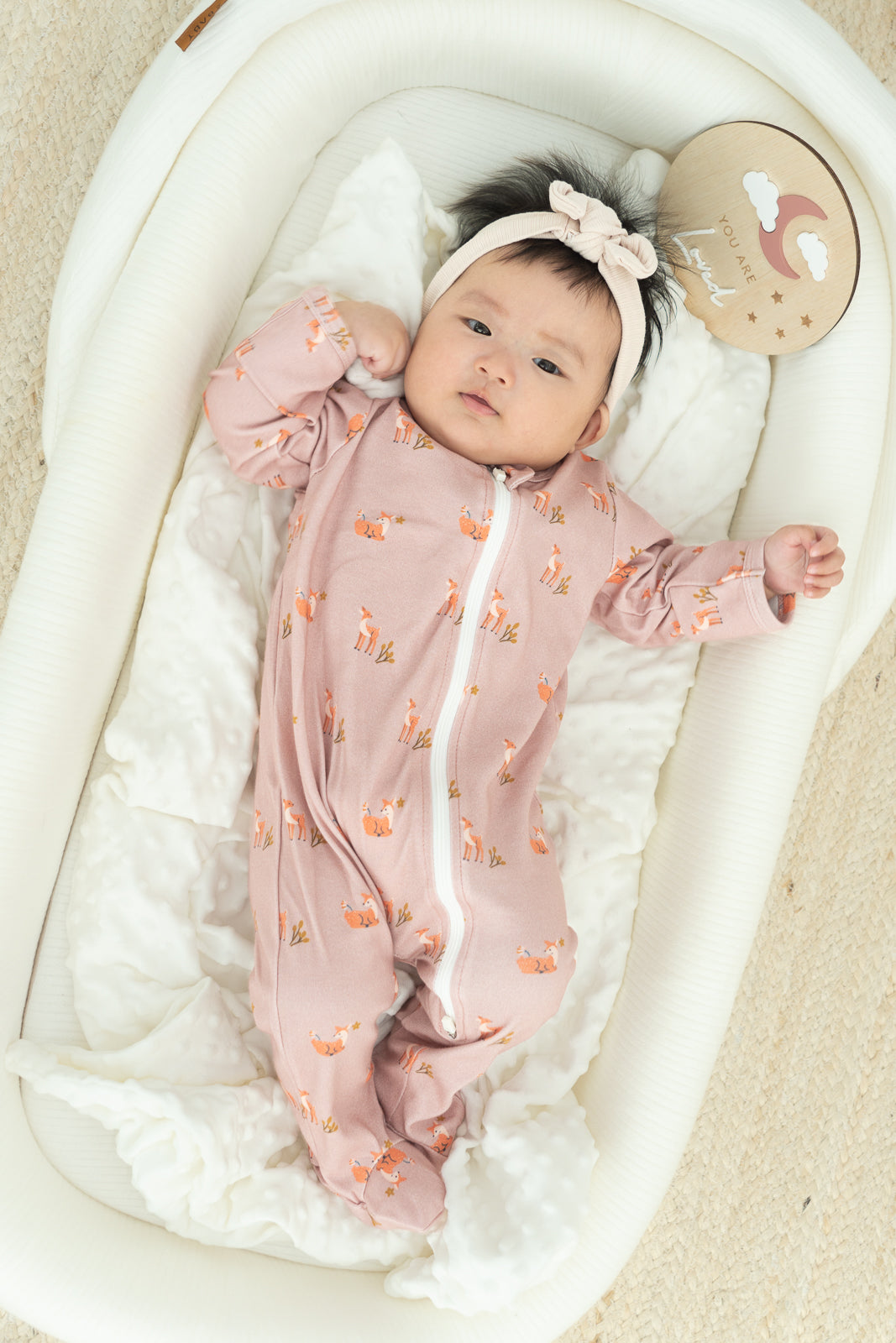 Soft Organic Cotton Sleepsuit Fawn