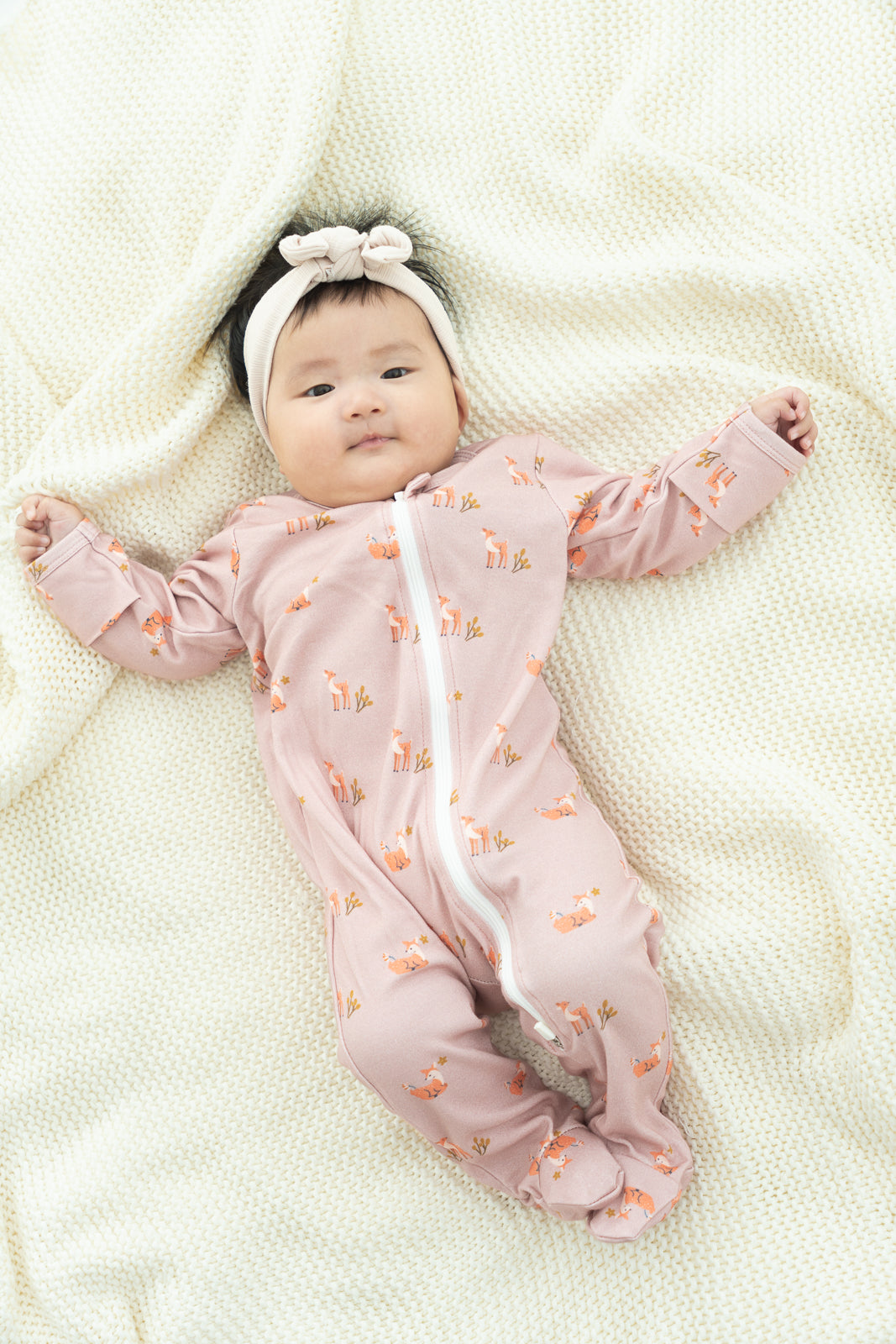 Soft Organic Cotton Sleepsuit Fawn