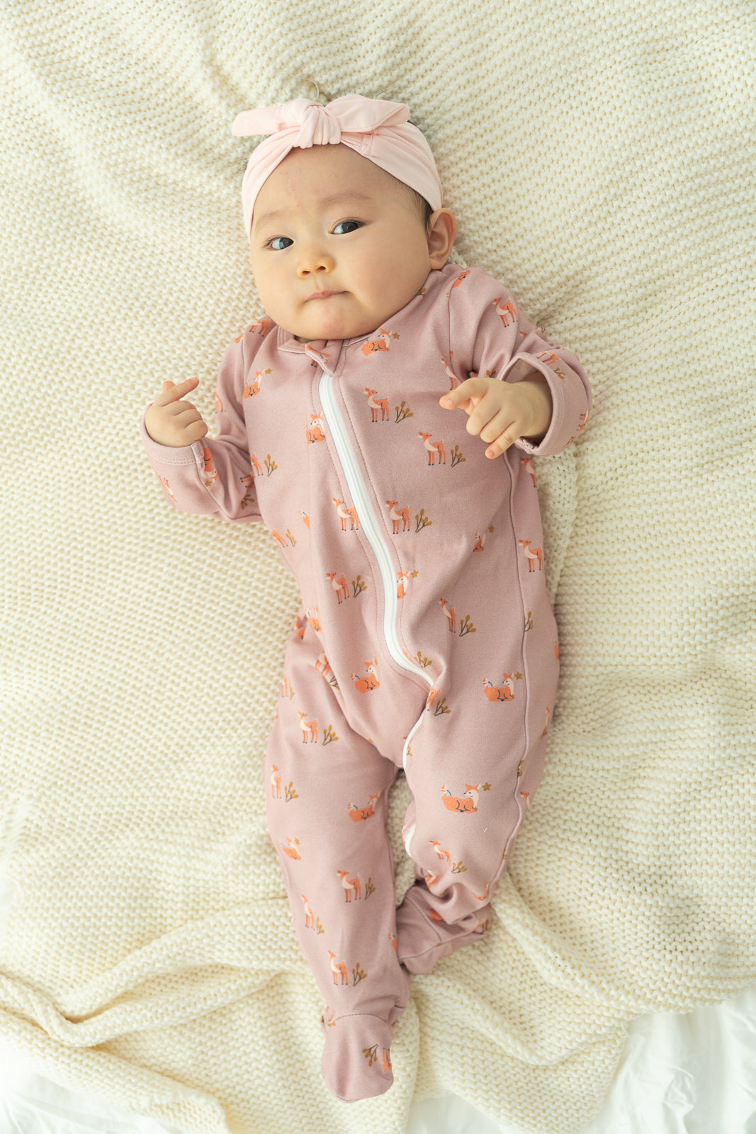 Soft Organic Cotton Sleepsuit Fawn