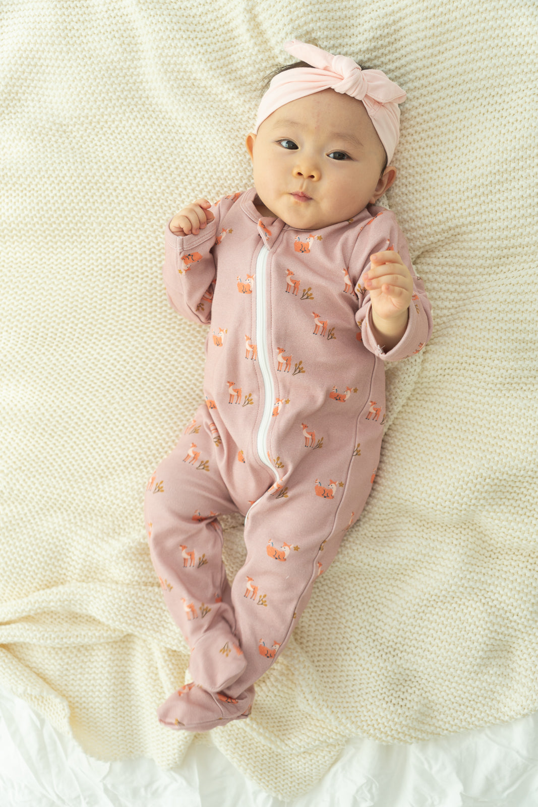 Soft Organic Cotton Sleepsuit Fawn