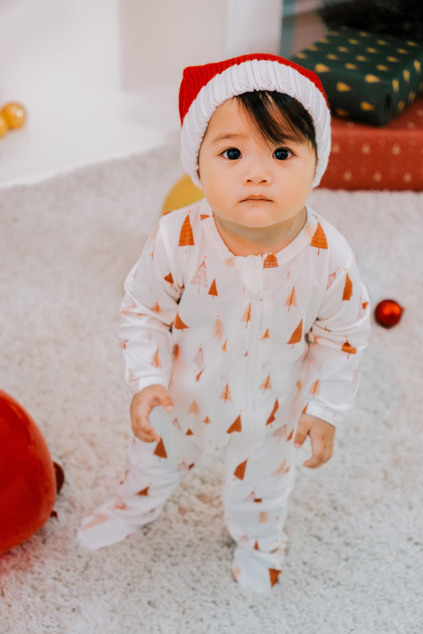 Soft Organic Cotton Sleepsuit Pine Tree