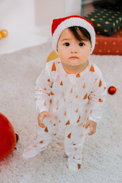 Soft Organic Cotton Sleepsuit Pine Tree