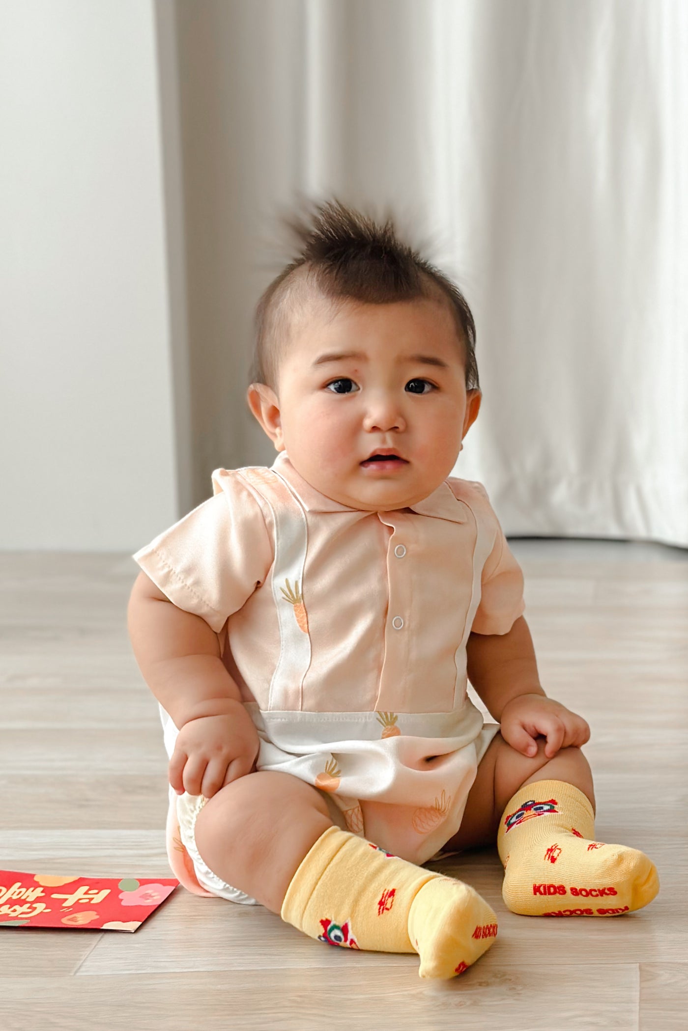 New Beginnings Baby Relaxed Collar Shirt Romper