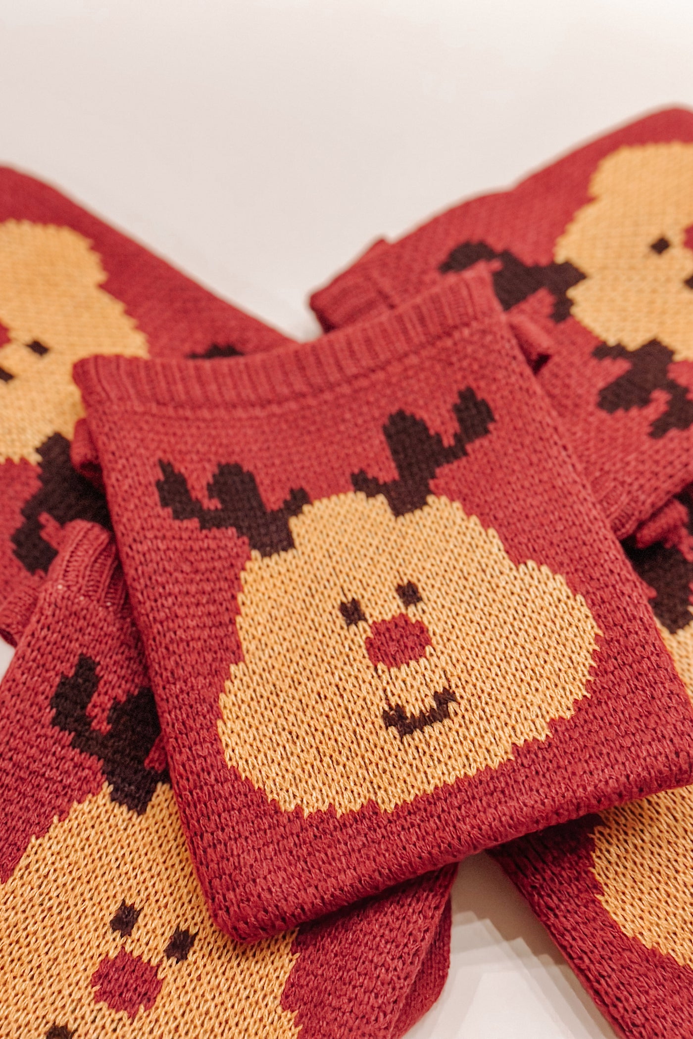Christmas Knitted Reindeer Sling Bag