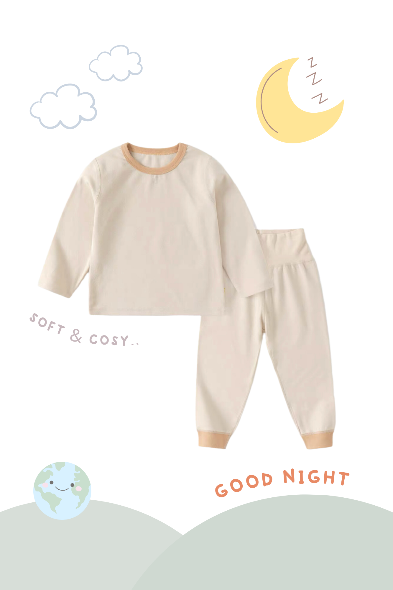 Soft Organic Cotton Pajamas Nut
