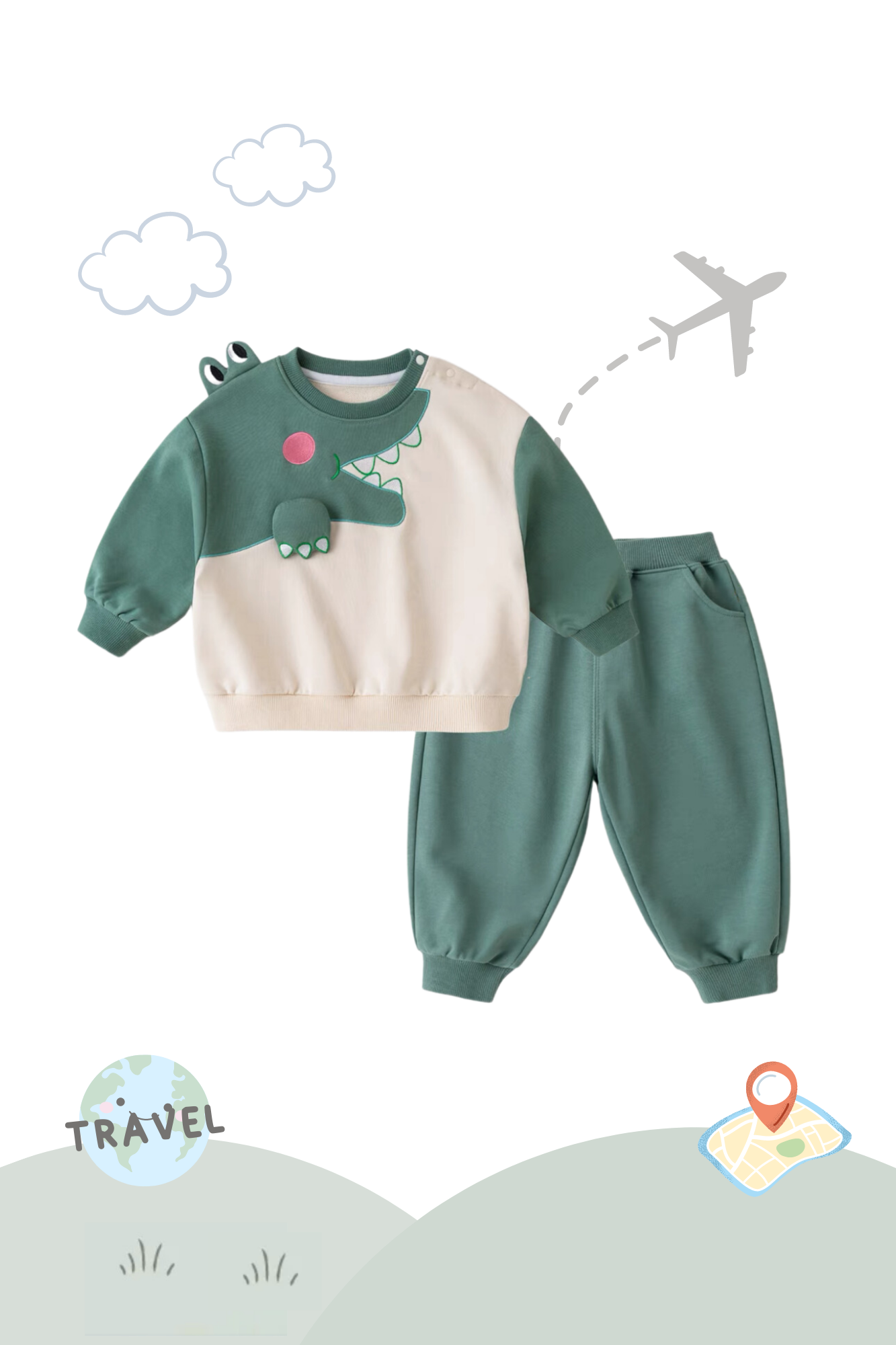 Holiday Traveller Sweater Set Alligator
