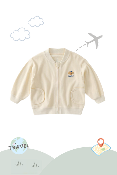 Waffle Bomber Jacket I'm Happy Doggy