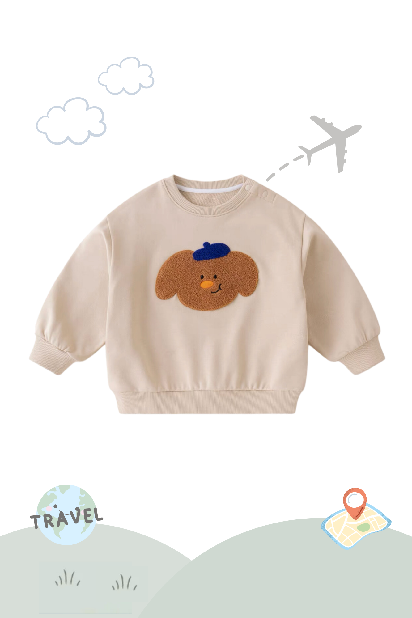 Holiday Traveller Long Sleeve Sweater Hazel Bear