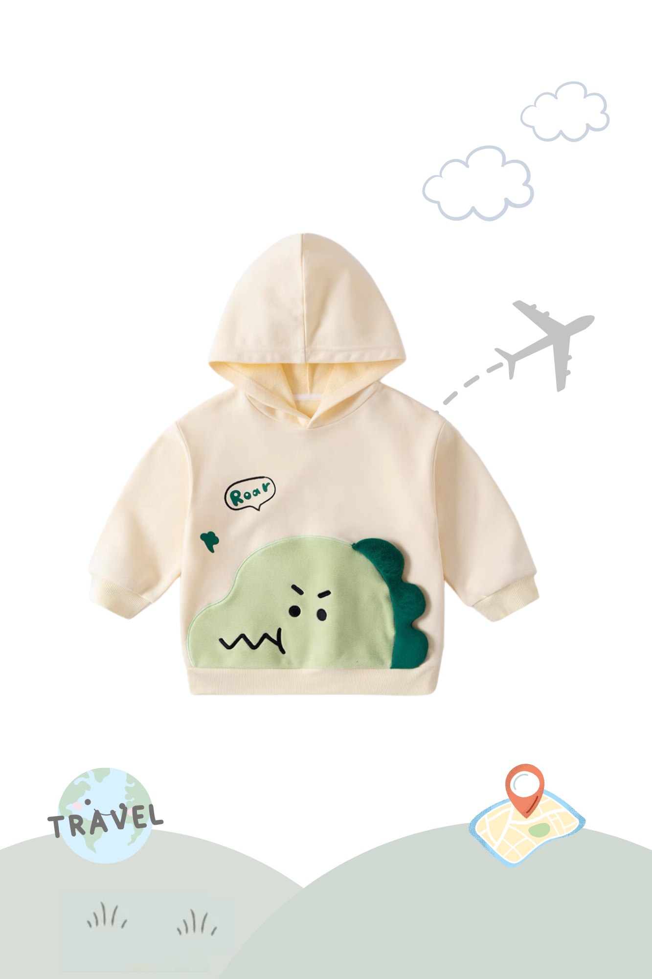 Pullover Hoodie Sweater Dino