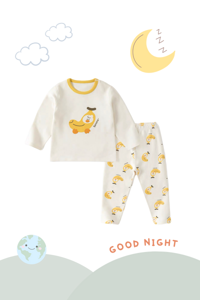 Soft Organic Cotton Pajamas Ducky Banana