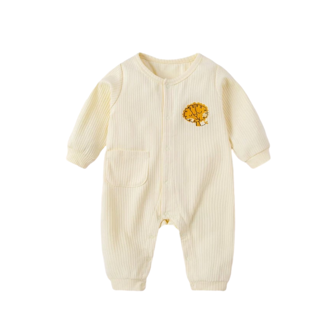 Ribbed Lion Sleeping Suit