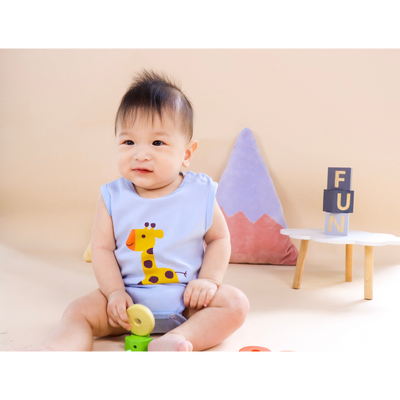 Nature Sleeveless Bodysuit Giraffe