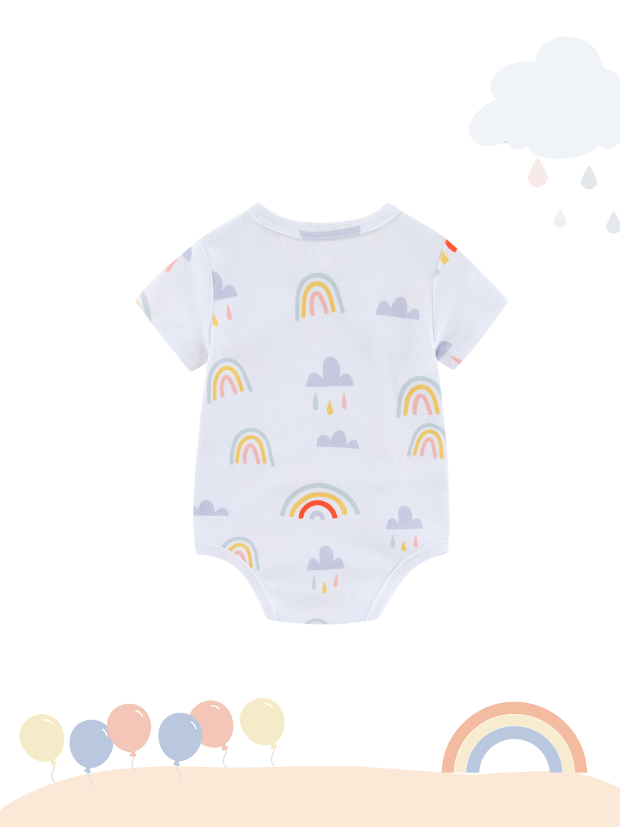 Organic Soft Kimono Bodysuit Rainbow