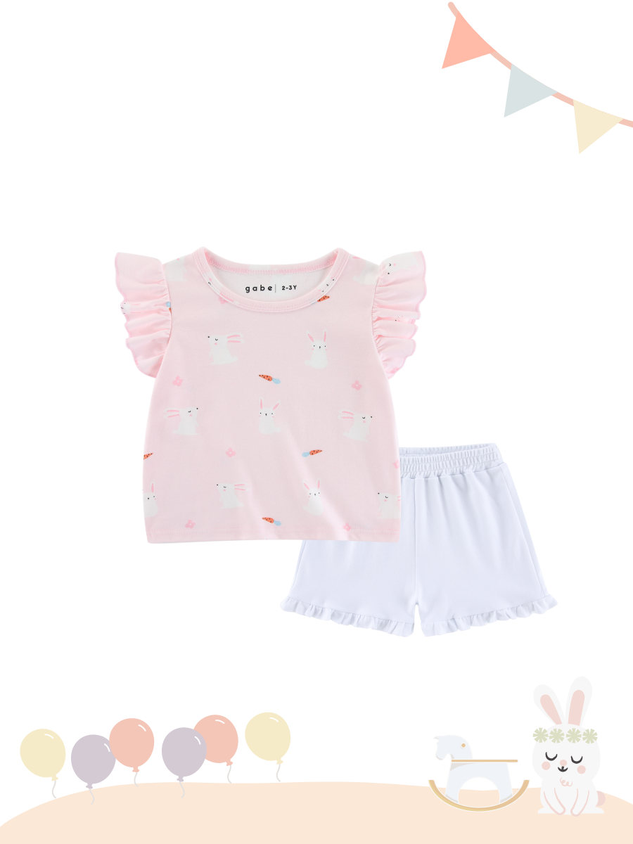 Organic Cotton Playwear Outfit Set Bunny