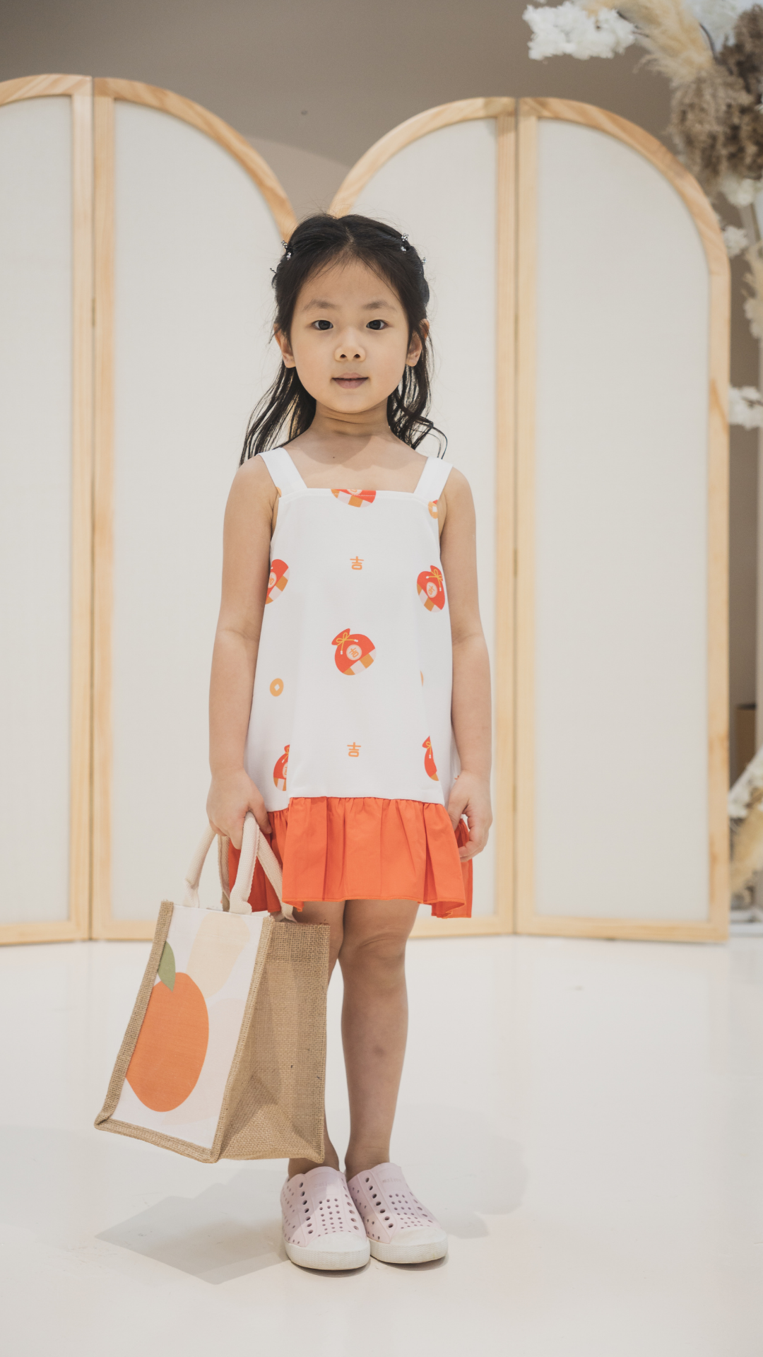 Girl Babydoll Tiered Dress Fortune Bag