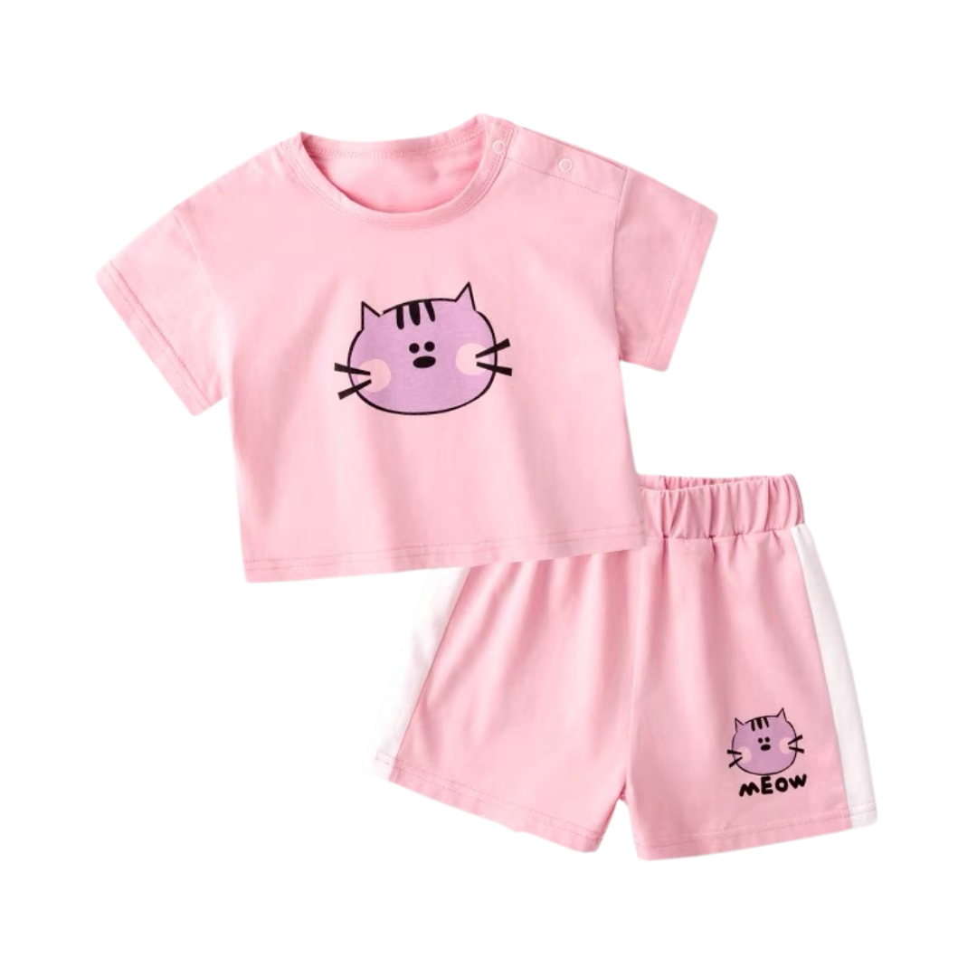 Play Tee Shorts Set Meow