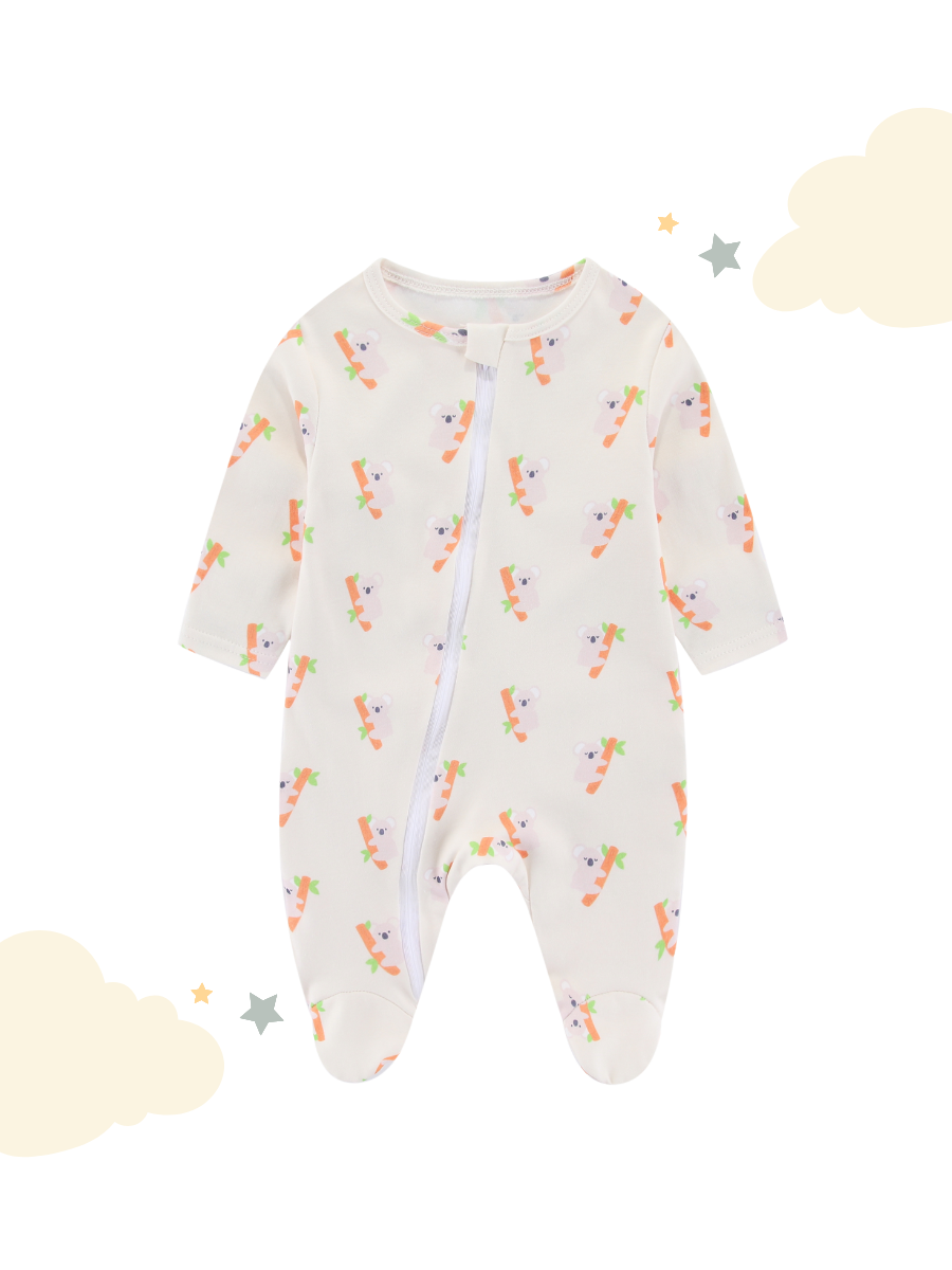 Soft Organic Cotton Sleepsuit Koala