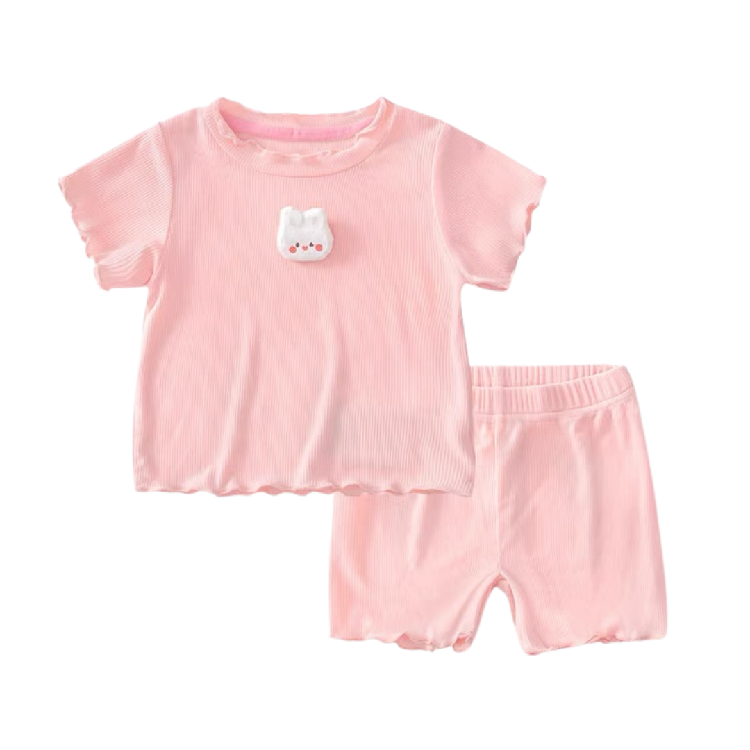 Mia Sweet Frills Tee Set Bunny