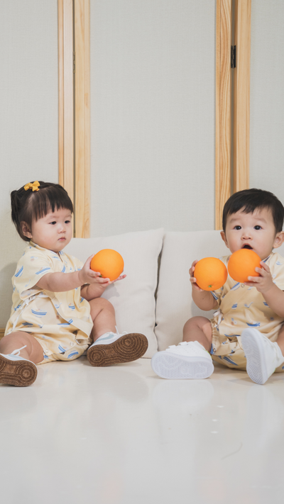Organic Cotton Baby Kimono Playsuit Glutinous Rice Ball