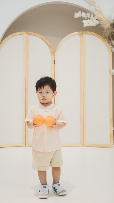 Boys Mandarin Collar Shirt Oriental