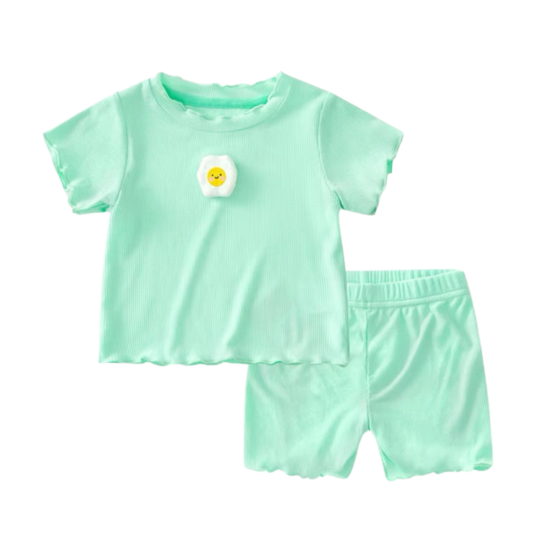 Mia Sweet Frills Tee Set Eggy