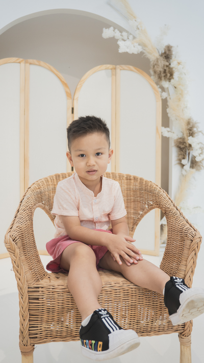 Boys Mandarin Collar Shirt Oriental
