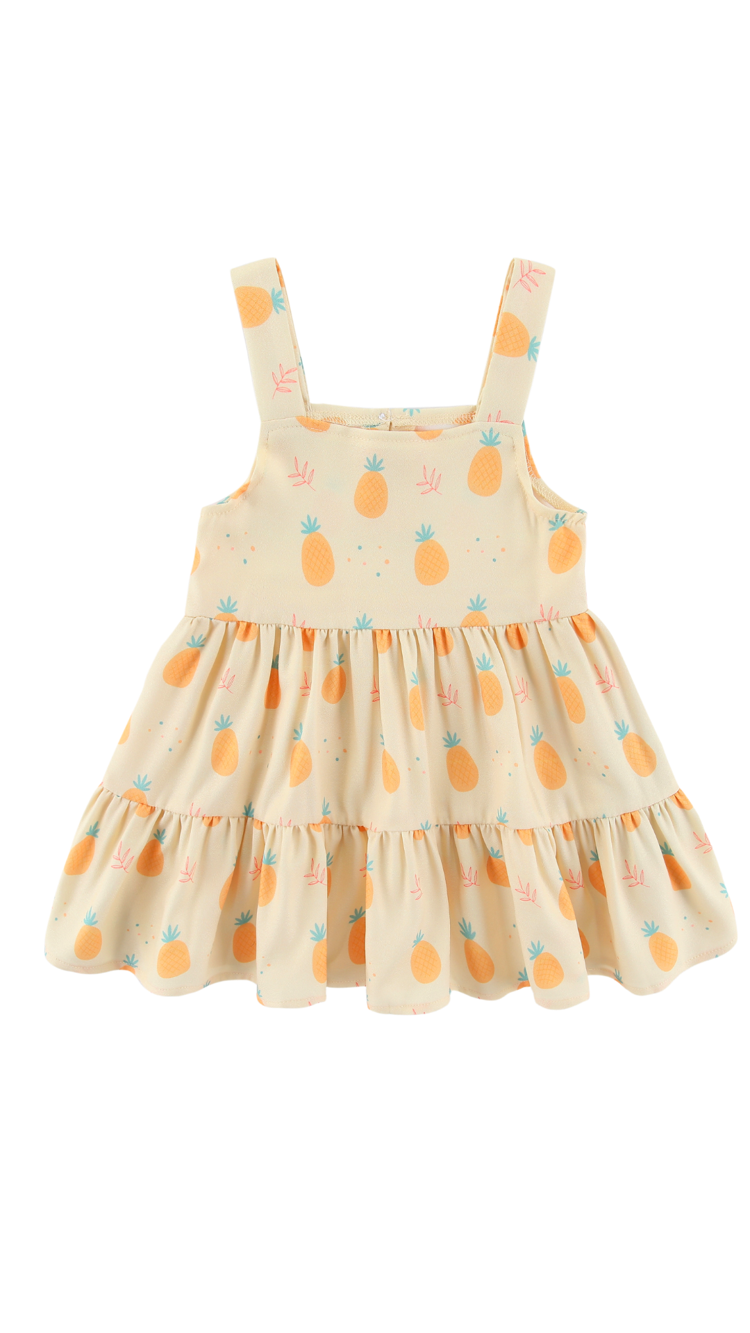 Girl Babydoll Tiered Dress Pineapple Huat