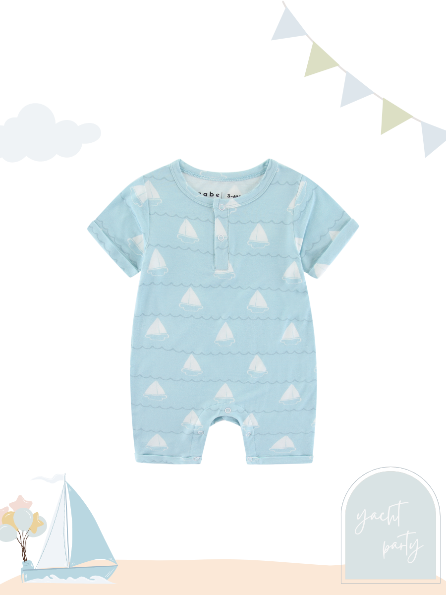 Organic Modal Playwear Romper Yacht