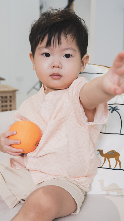 Boys Mandarin Collar Shirt Oriental
