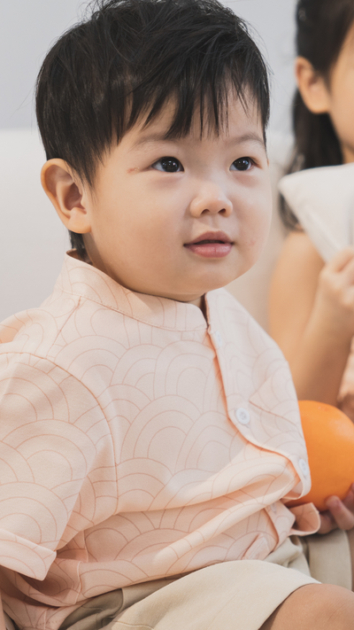 Boys Mandarin Collar Shirt Oriental