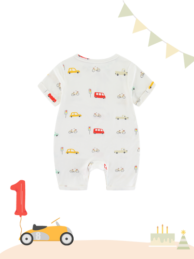 Organic Modal Playwear Romper Cars