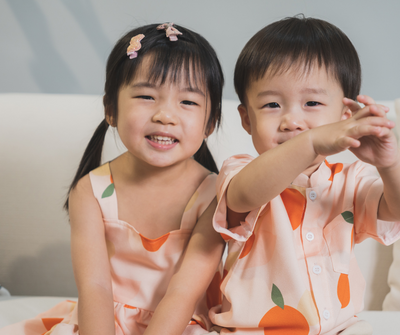 Boys Mandarin Collar Shirt Signature Orange