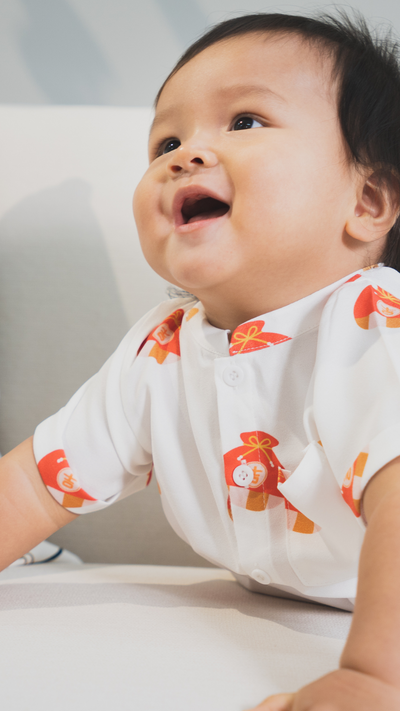 Boys Mandarin Collar Shirt Fortune Bag