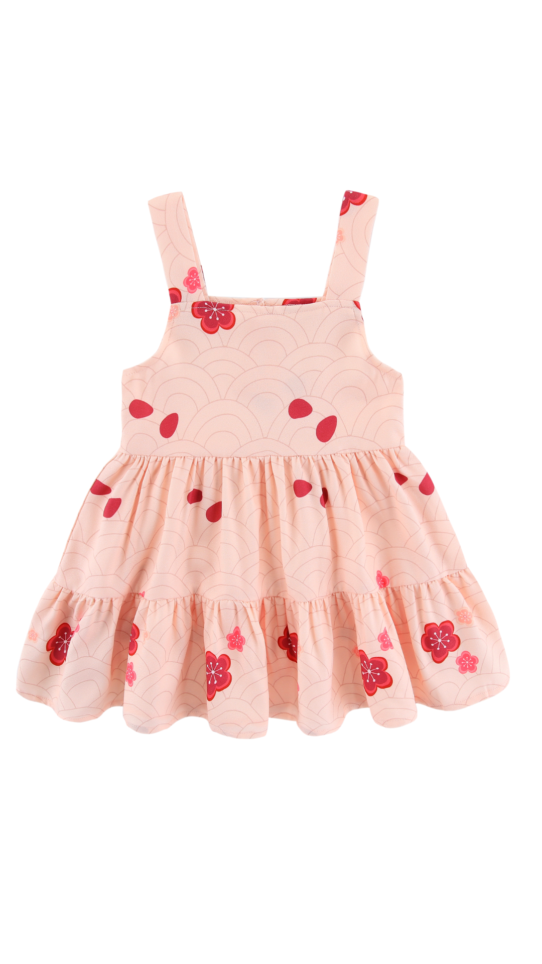 Girl Babydoll Tiered Dress Oriental Floral